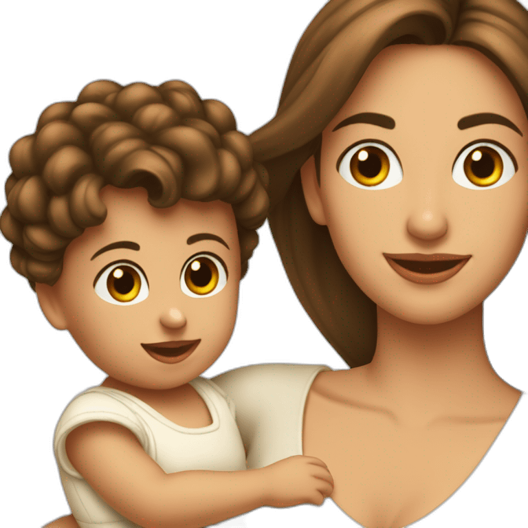 Femme espagnole et son bébé emoji