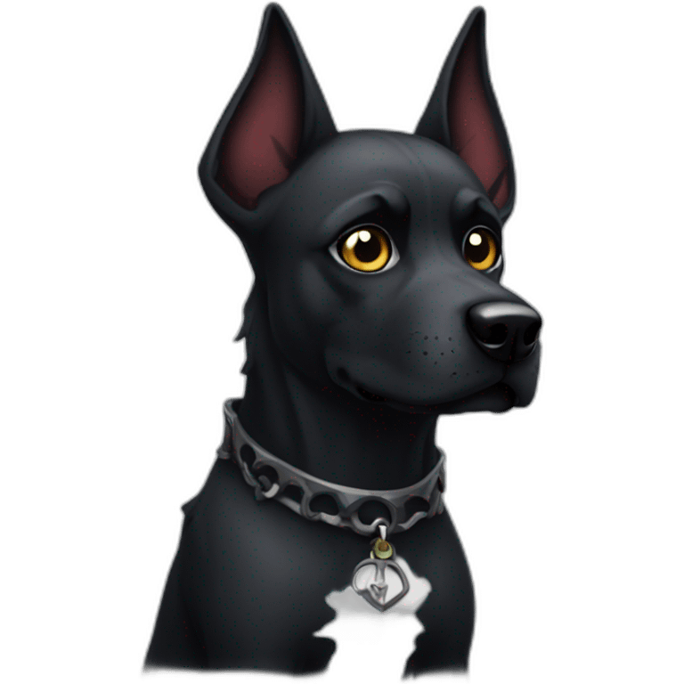 Gothic dog emoji