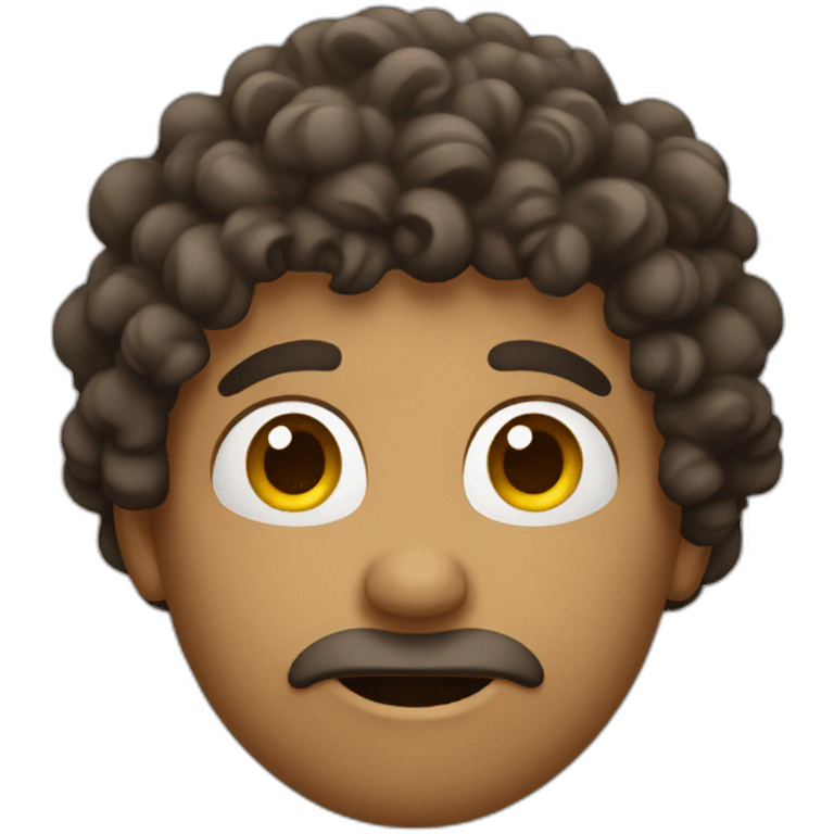 curly guy thinking emoji