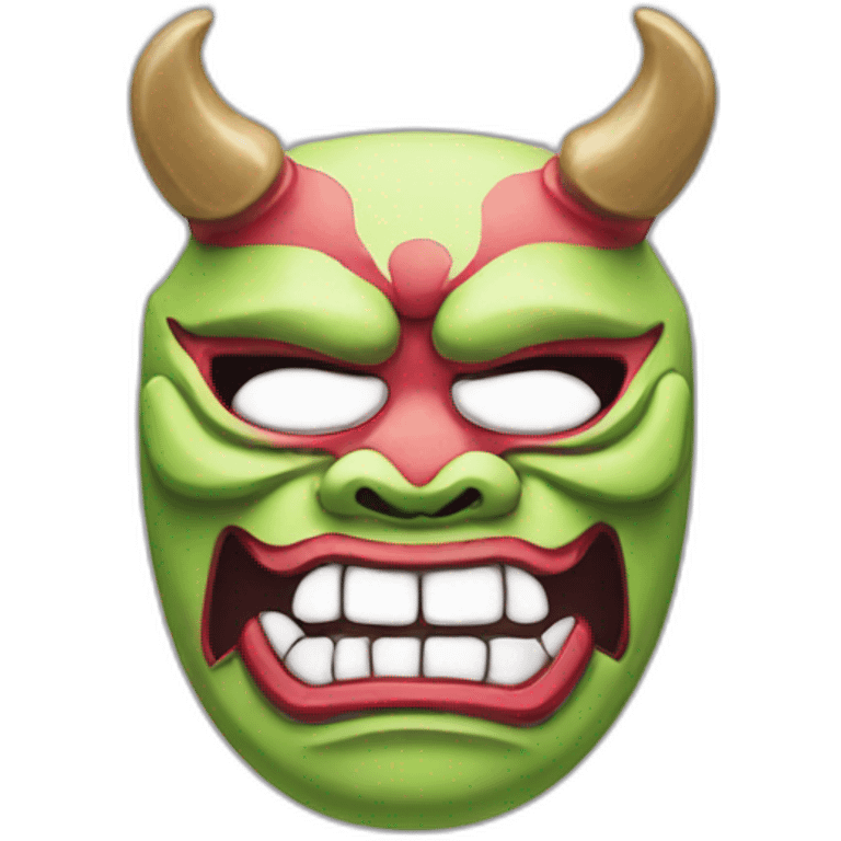 chewing gum japanese oni mask emoji