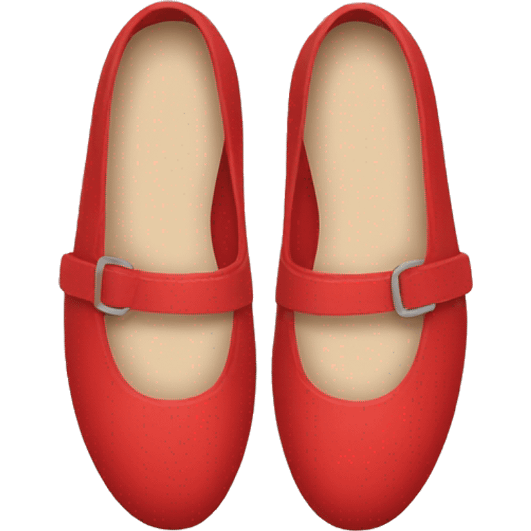 Red flat shoes emoji