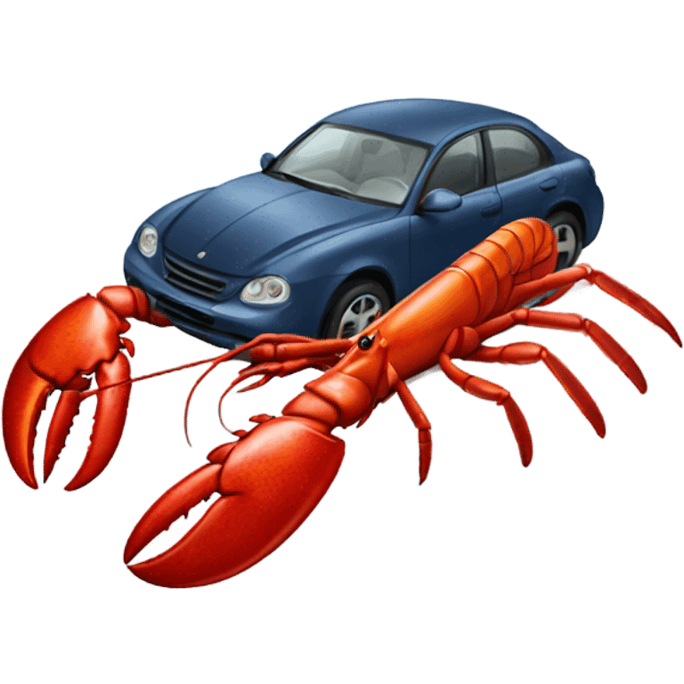 lobster in car emoji