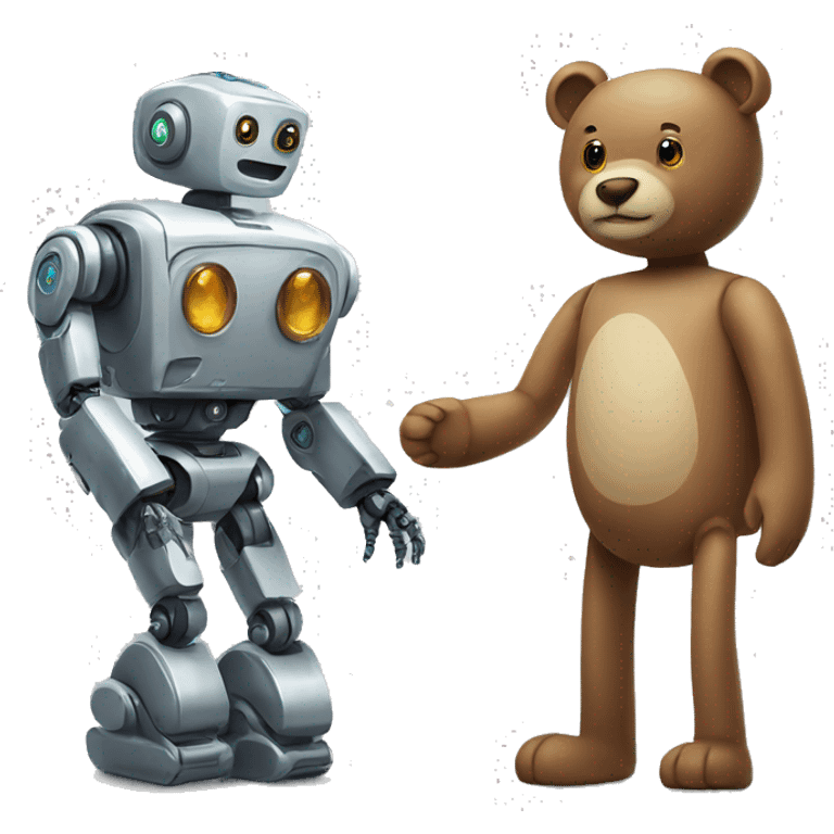 robot and teddy bear emoji