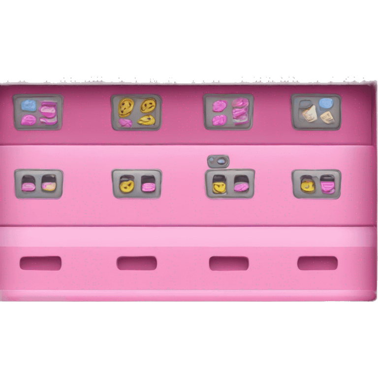 pink vending machine with pads inside emoji