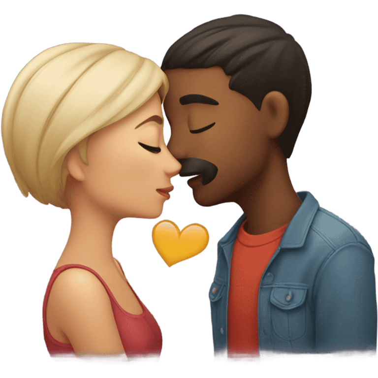 Kissing couple emoji