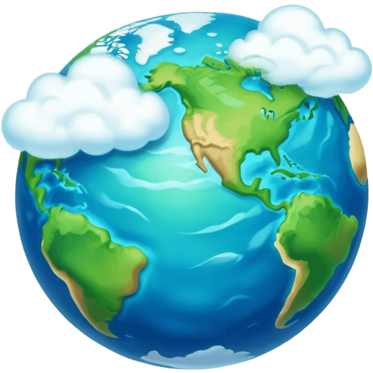 Cinematic Realistic Earth, depicted with vibrant blue oceans, clouds, and lush green continents rendered in exquisite detail, high shine, and a soft radiant glow that captures the dynamic, life-sustaining beauty of our home planet. emoji