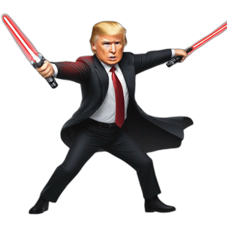 putin fights trump with laser saber emoji