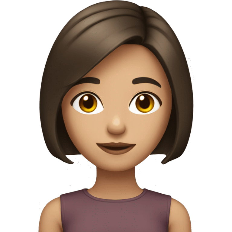 Girl brunette with bob emoji