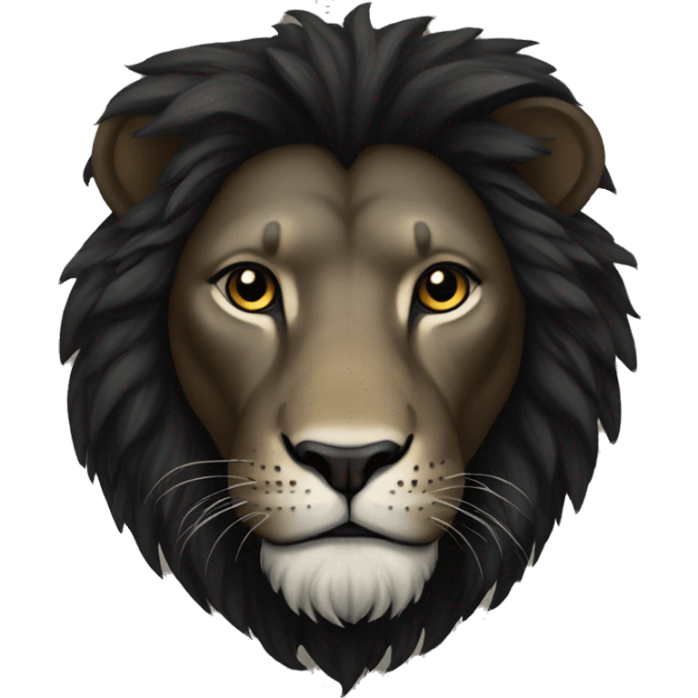 Black lion emoji