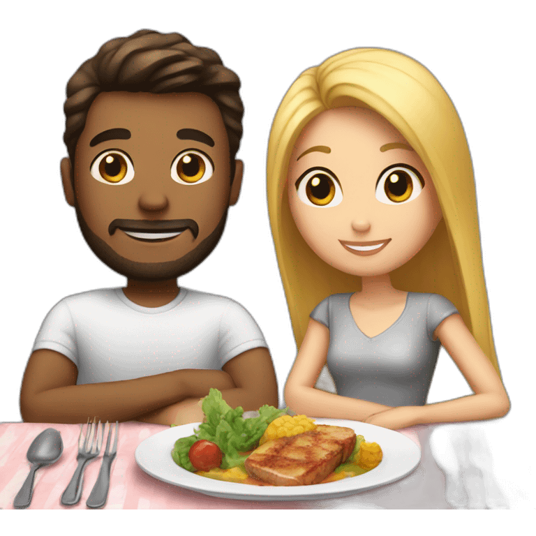 Dinner with male friend and girl bestie  emoji