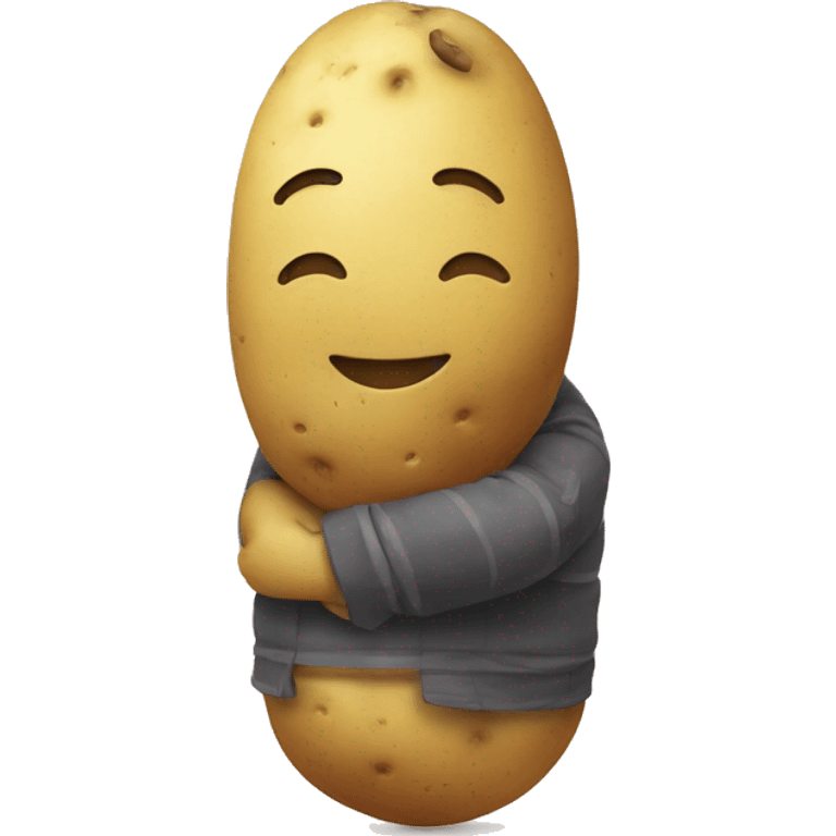 Asian hugging potato emoji