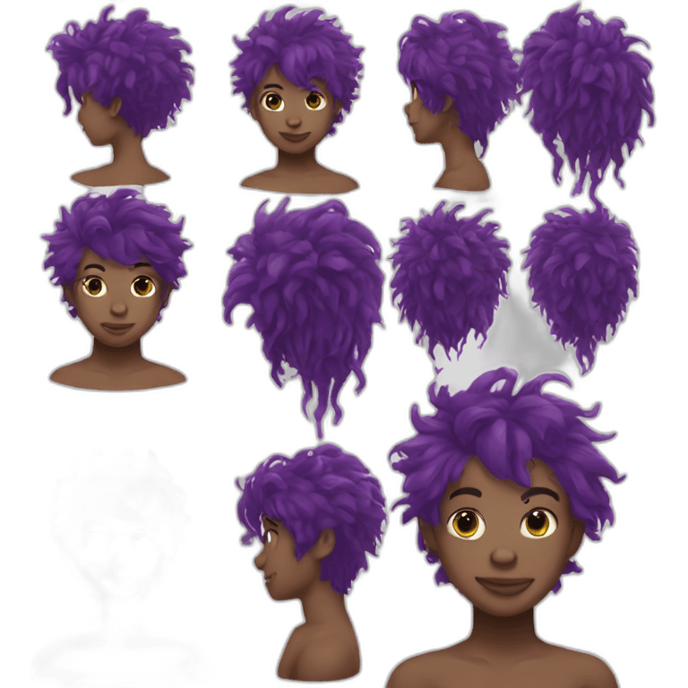 lil uzi purple hair emoji