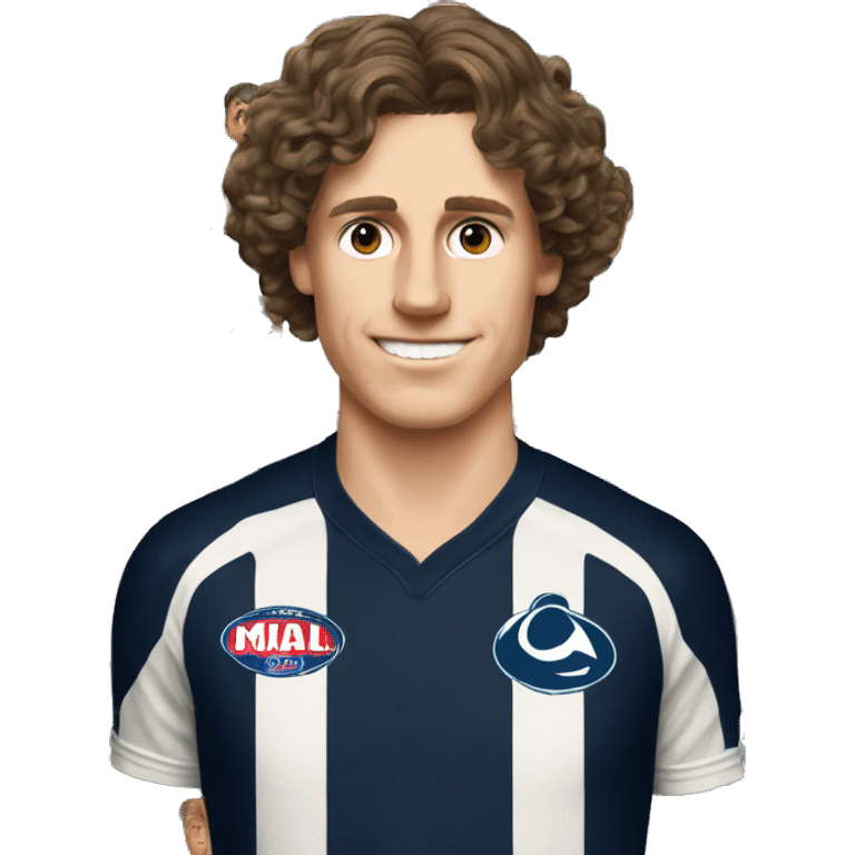 Charlie curnow wearing Carlton jersey  emoji