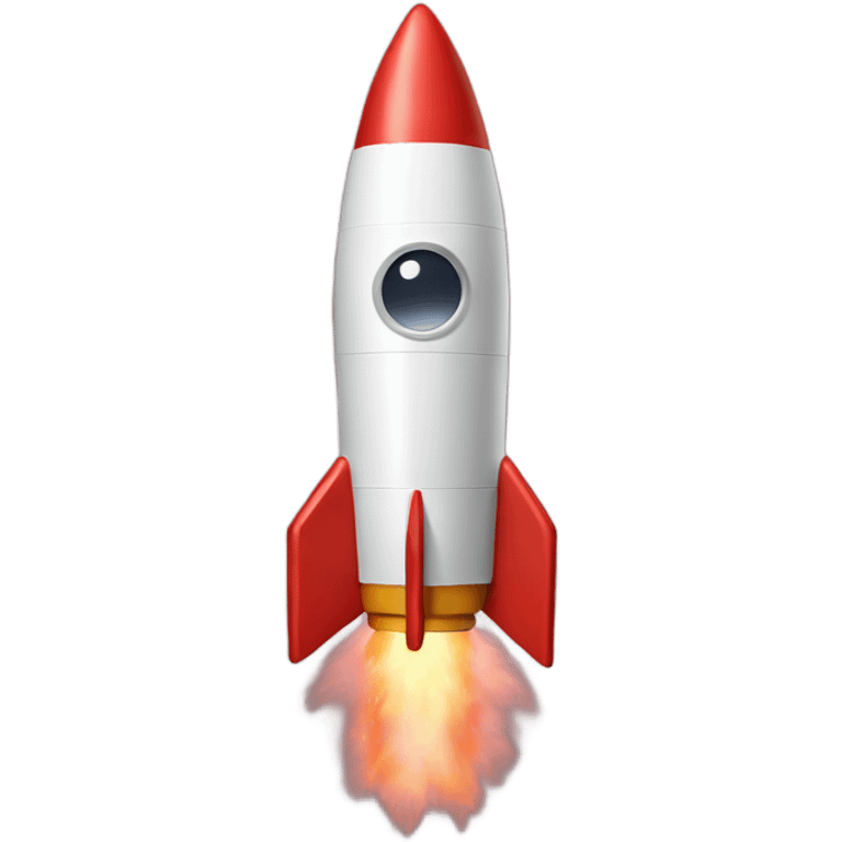 a rocket with instagram colors emoji