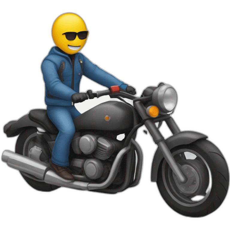 Un gars qui tombe de moto en fesait un weeling emoji