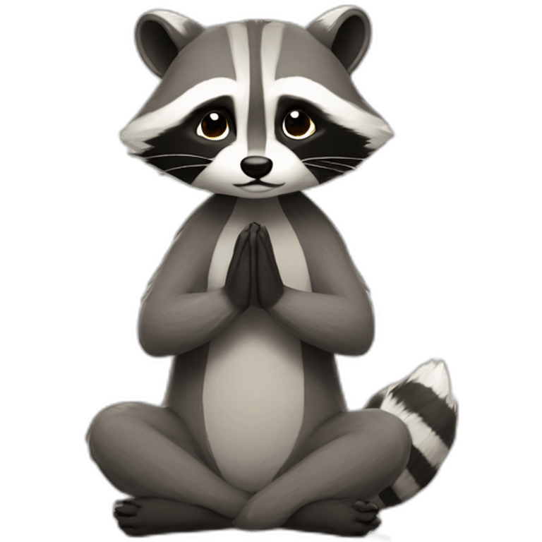 racoon prayers emoji