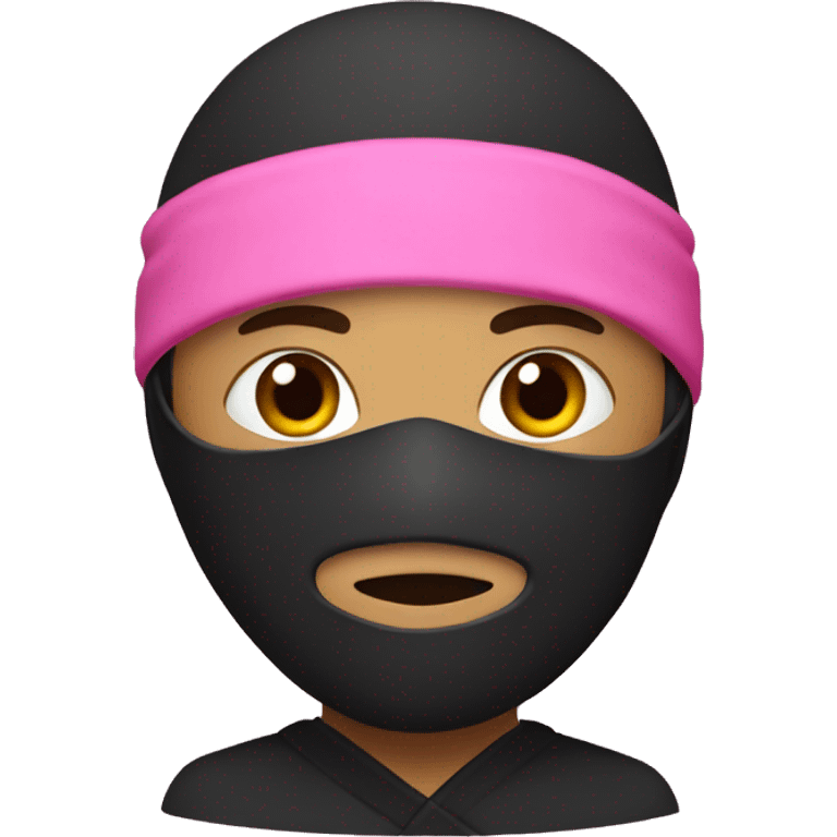 ninja with a pink mask emoji