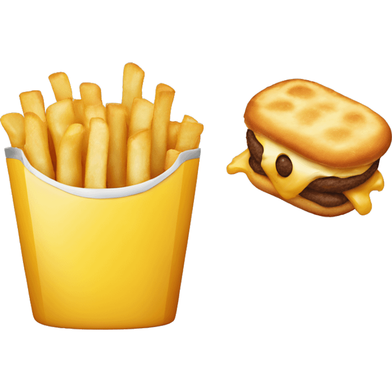 Half a fry and a half a car emoji