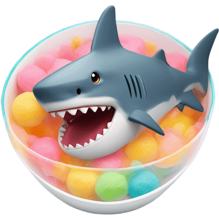 Shark sniffing sherbet emoji