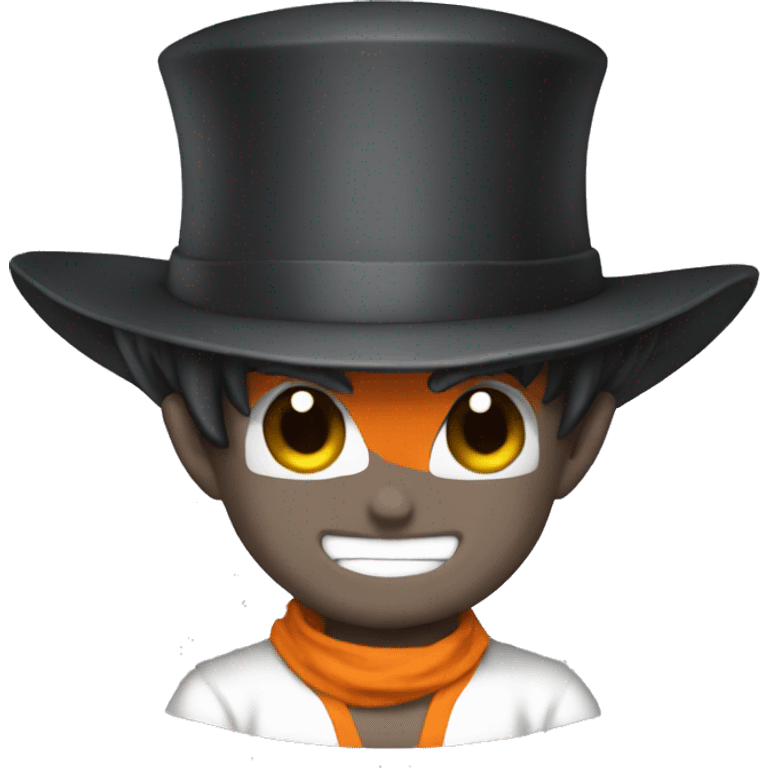 Goku with a top hat emoji