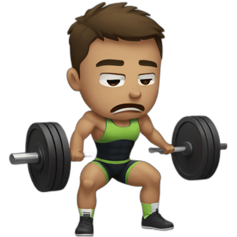 powerlifter crying emoji