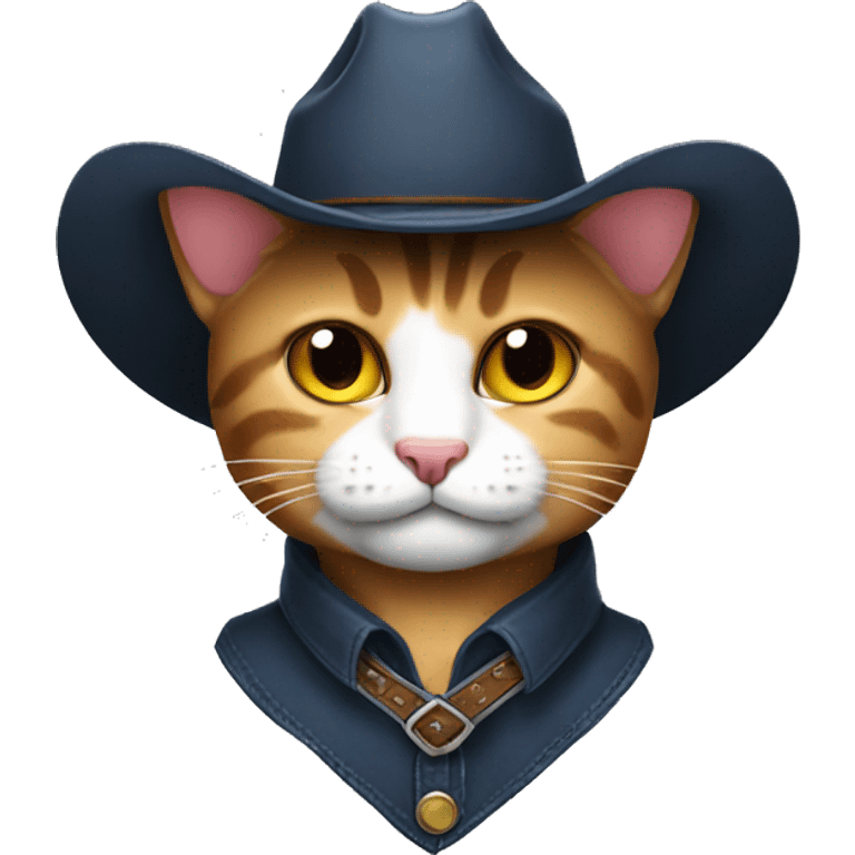 A cowboy cat emoji