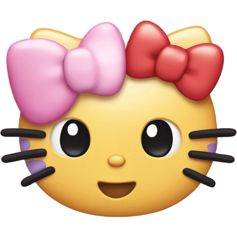 hello kitty with heart emoji