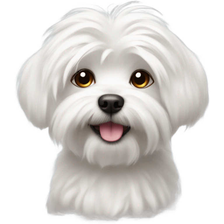 white maltese  emoji