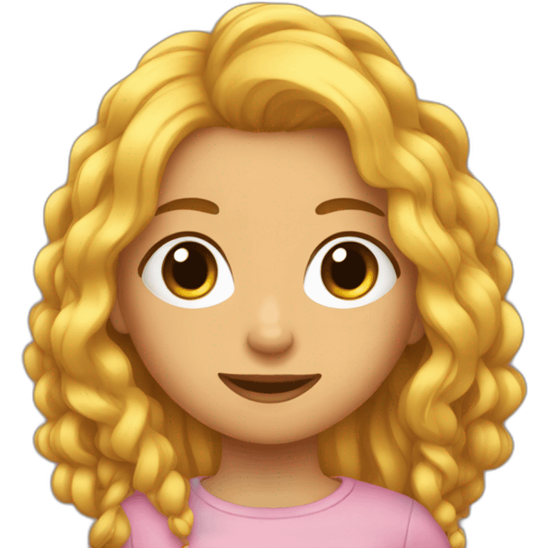 Fille avec des tresses emoji