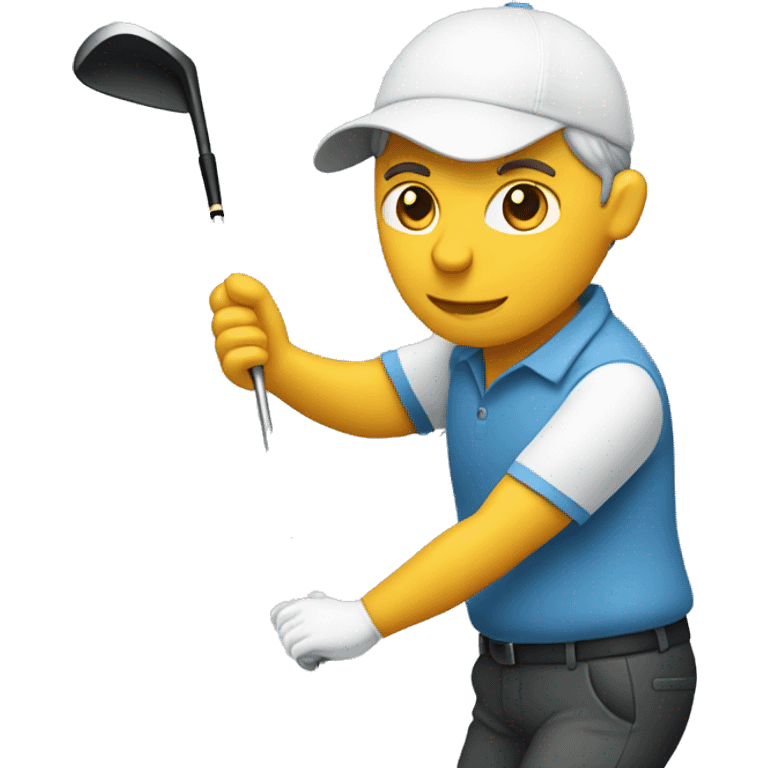 Golfista con un brazo paraplejico emoji