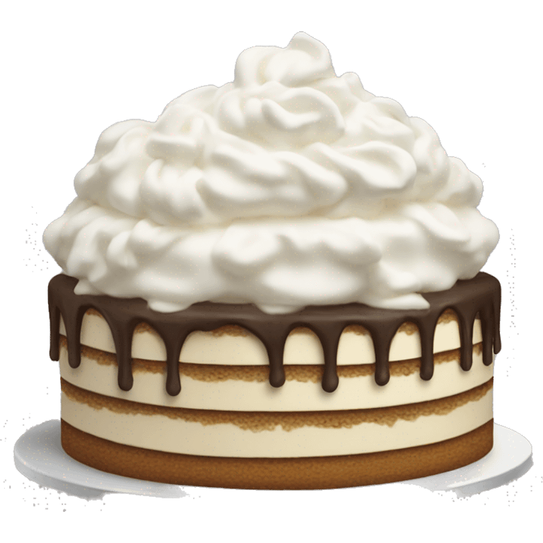 Round whipped cream cake emoji