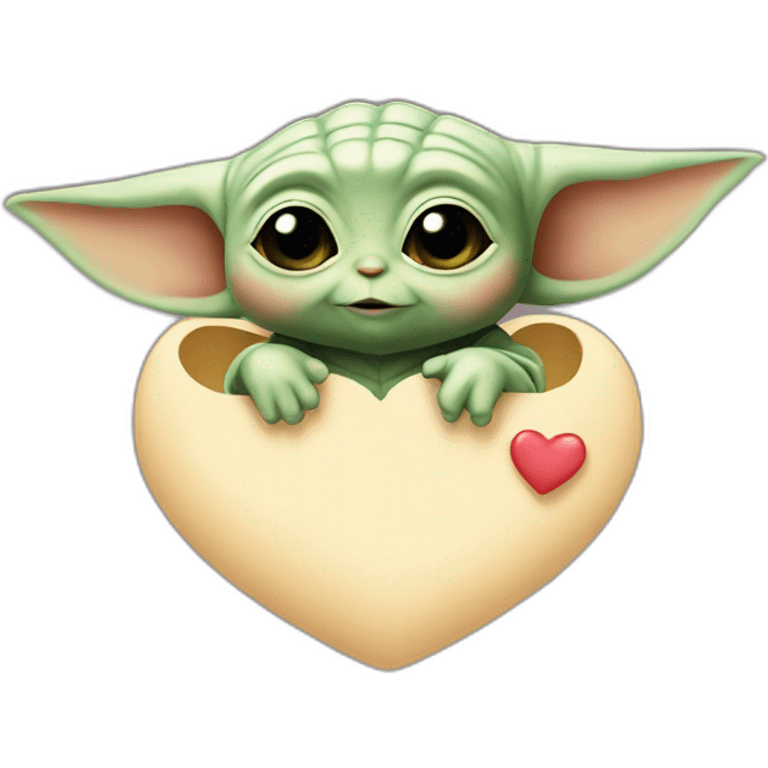 Baby Yoda love Heart emoji