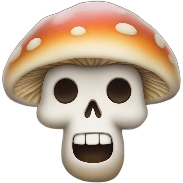 Mushroom psychodelic face  emoji