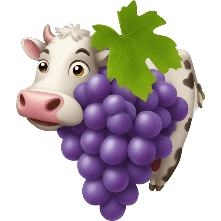 Grapes cow emoji