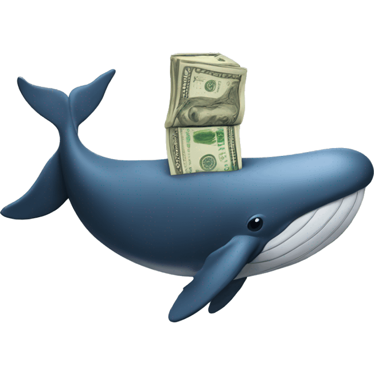 whale with money emoji