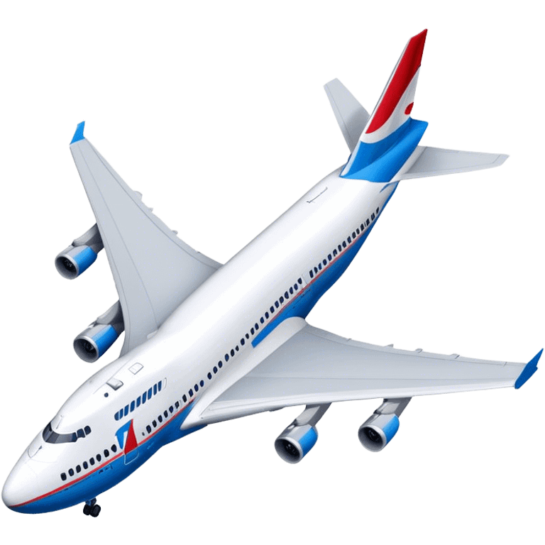 Boeing 747 - Boeing (Model Year: 2020) (Iconic colour: White with red and blue) emoji