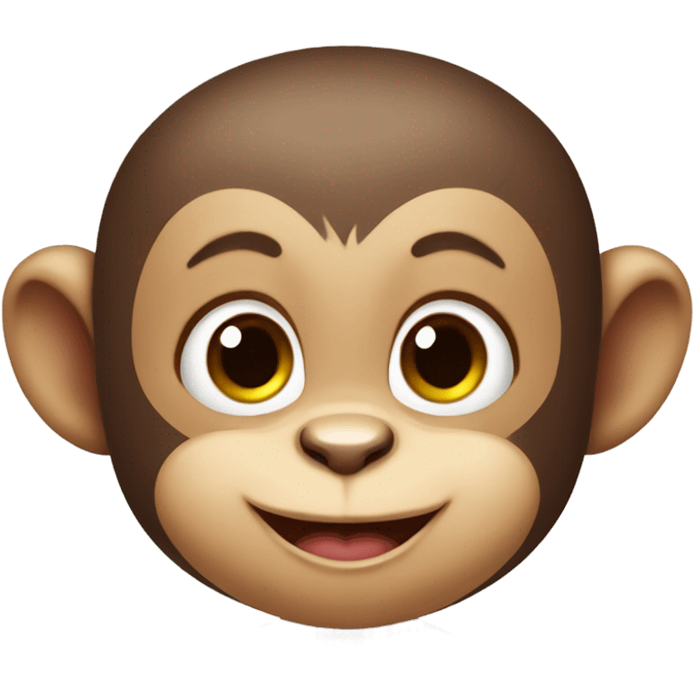 Cartoonish cute baby monkey  emoji