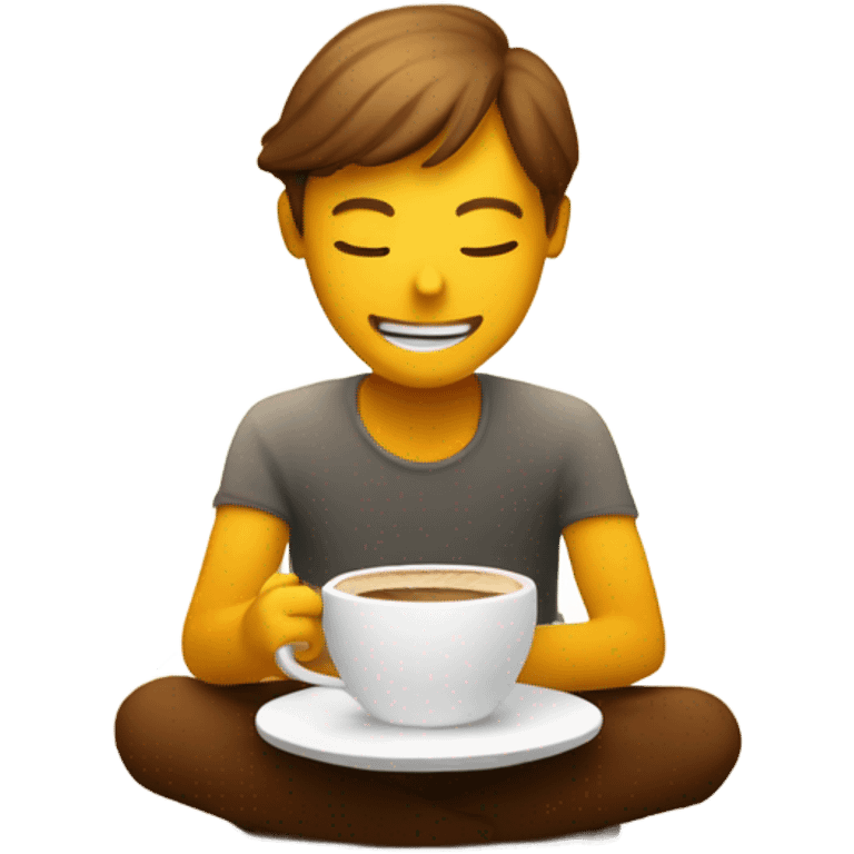 Sunshine drinking coffee  emoji