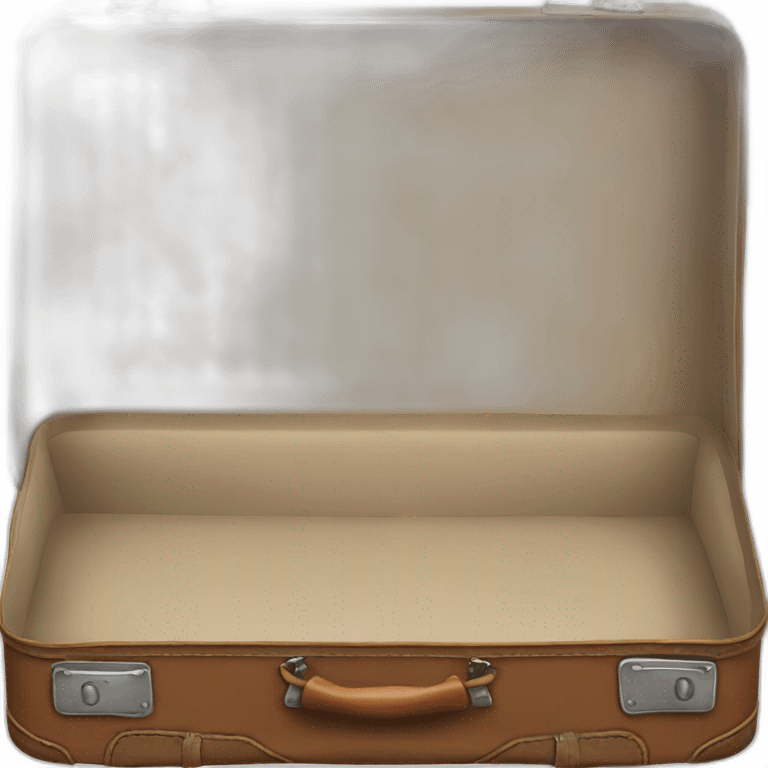 old suitcase empty open emoji