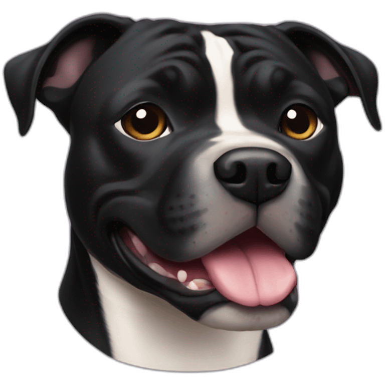 staffordshire bull terrier black emoji