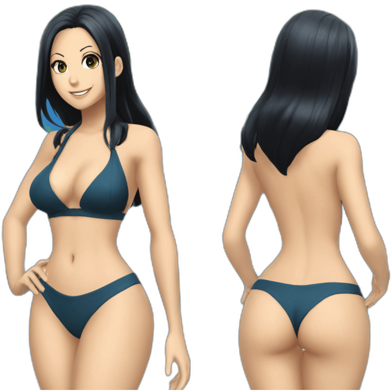 nico robin full body pawg small bikini back focus emoji