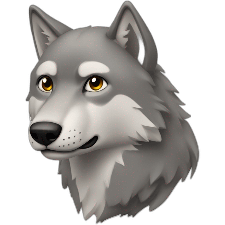 Humain moitié loup emoji