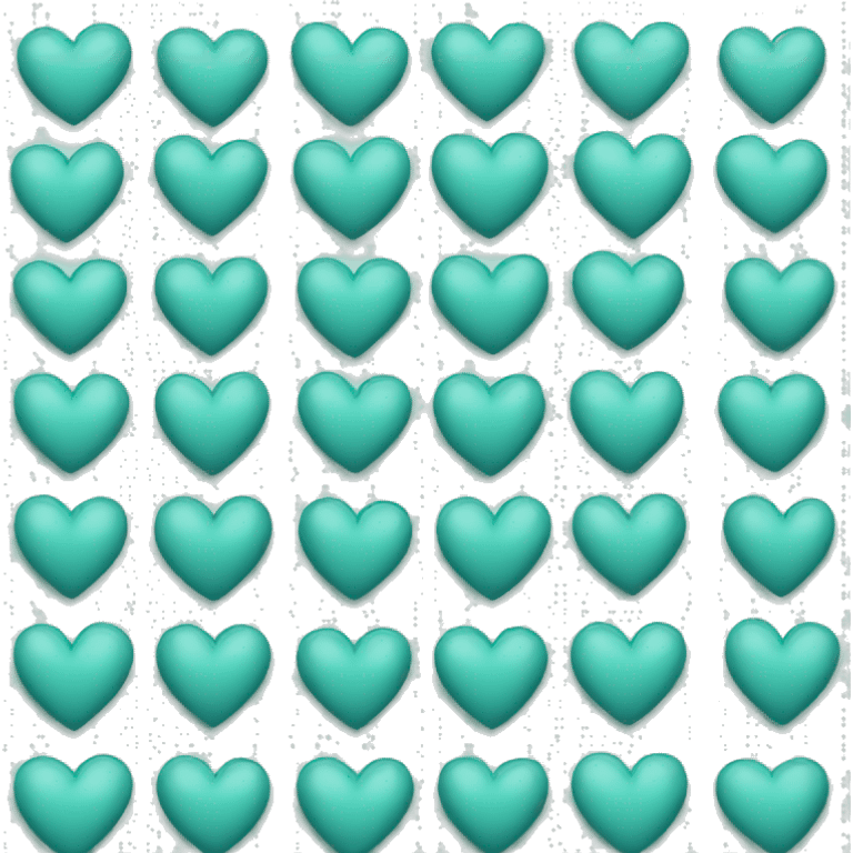 Teal colored heart emoji