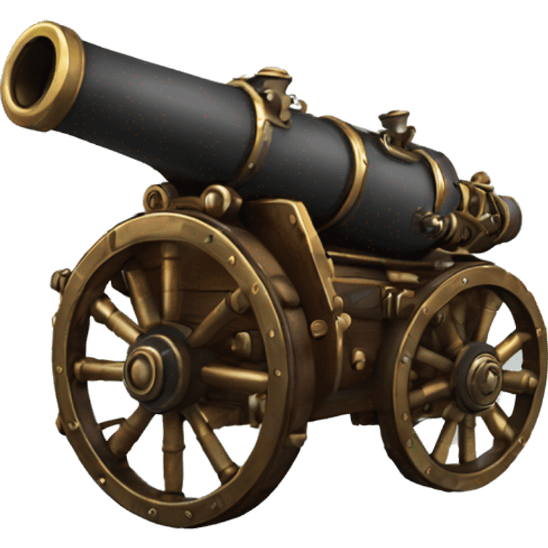 single steampunk pirate artillery canon emoji