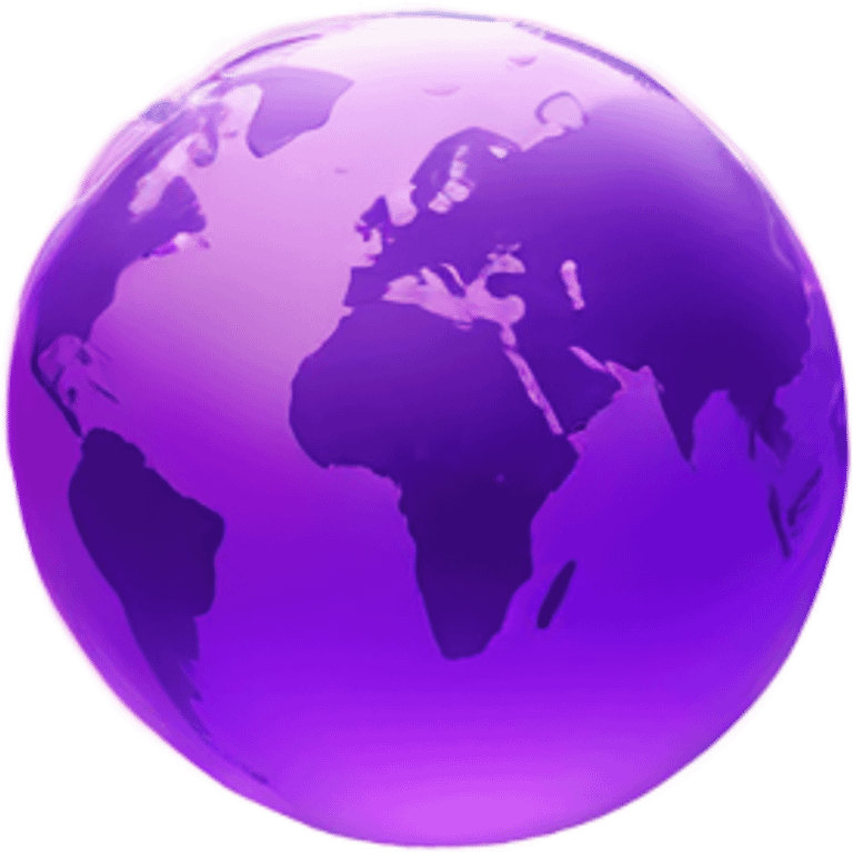 purple and light pink, sparkly connected fiber optic, network, world globe   emoji