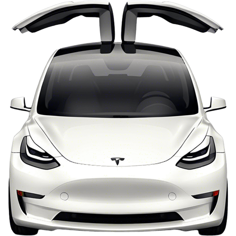 Tesla Model 3 - Tesla (Model Year: 2021) (Iconic colour: White) emoji