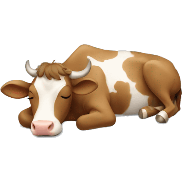 cow sleeping in a bed  emoji