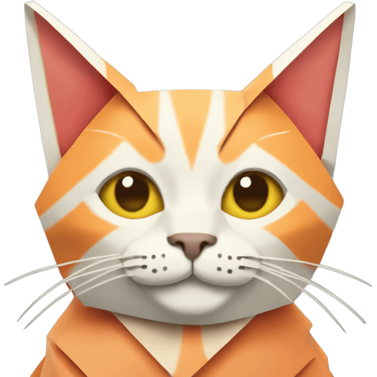 cat smiling origami saumon emoji