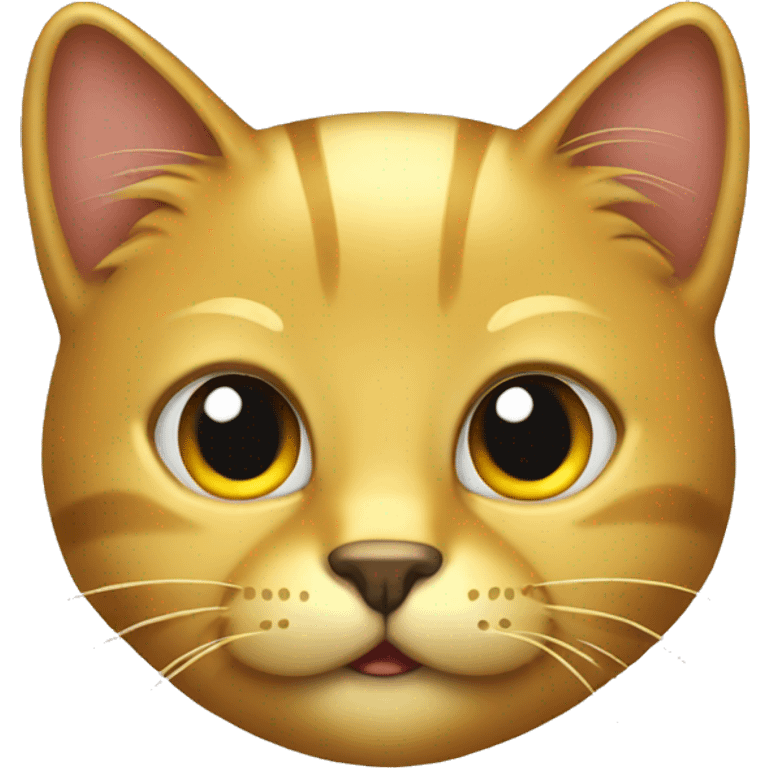 Gold cat emoji