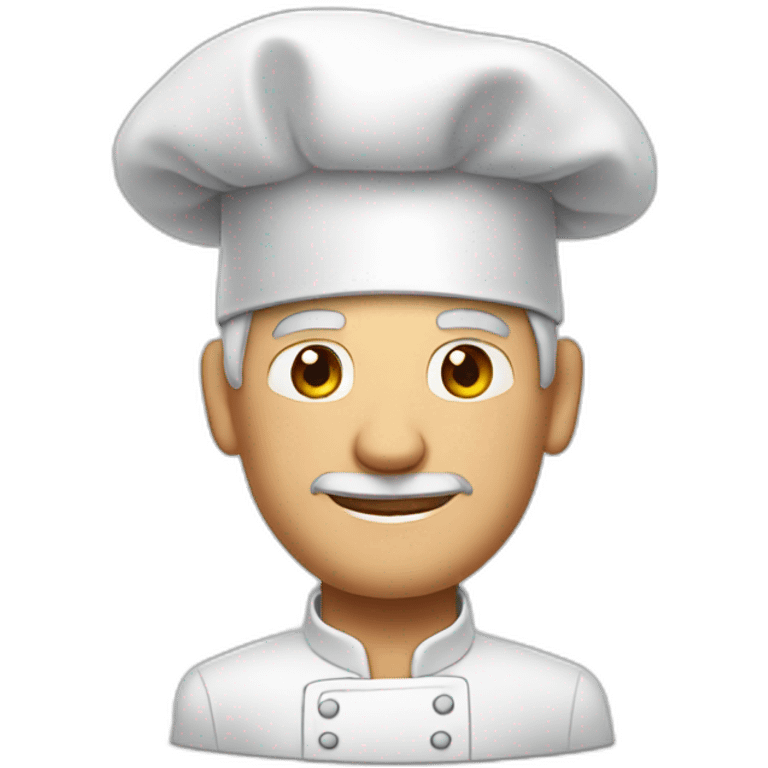 Tim cook in a chef cap emoji